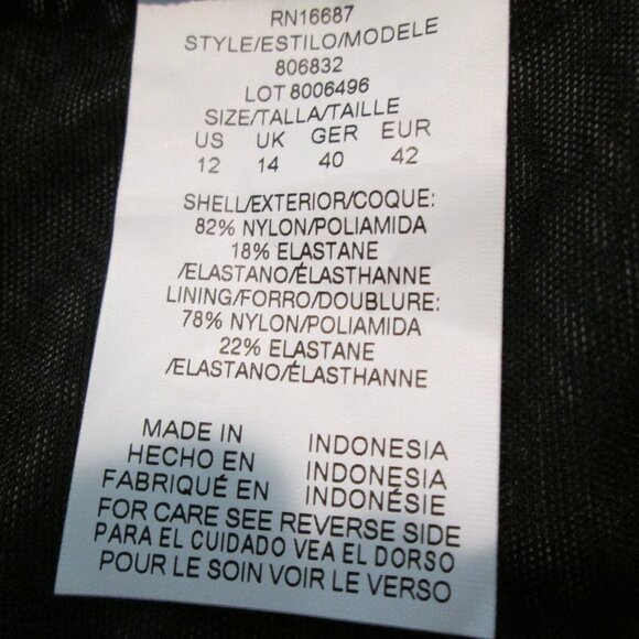 Swim Solutions Abstract Diamonds Triple Tier Tankini Swim Top NWT Sz 12 - Picture 9 of 10